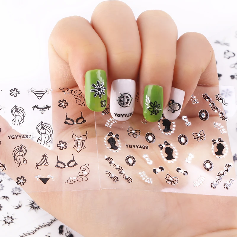 24 шт./лот Блестящая бабочка Хэллоуин стрекоза обувь дизайн красоты 3D стилеты для