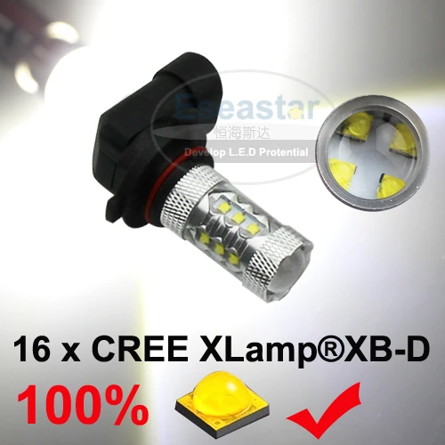 Eseastar 2 шт./лот 9-32 в высокой мощности яркость 80 Вт LED C.R.E.E XBD HB3 светодиодные