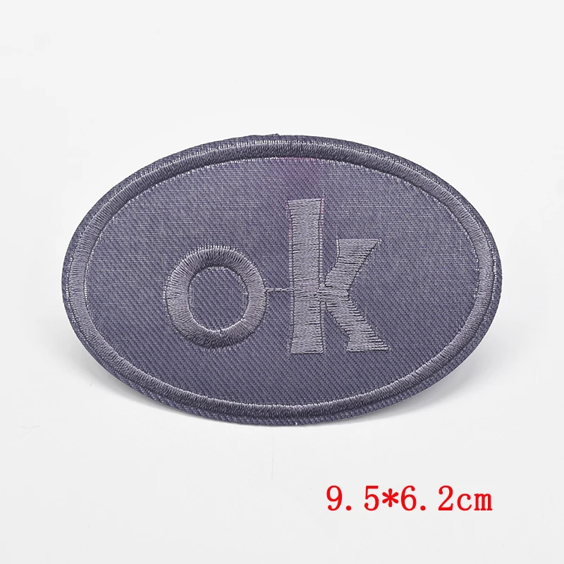 10 шт./лот большая вышитая нашивка английские буквы Ok мотив железо для ремонта