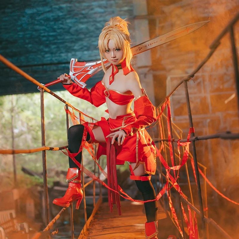 Костюм для косплея Fate/Apocrypha FA Fate/stay night костюм Мордред Красной саблей летние