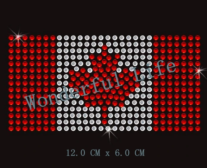 Узор из страз с канадским флагом по самой низкой цене железный бесплатная