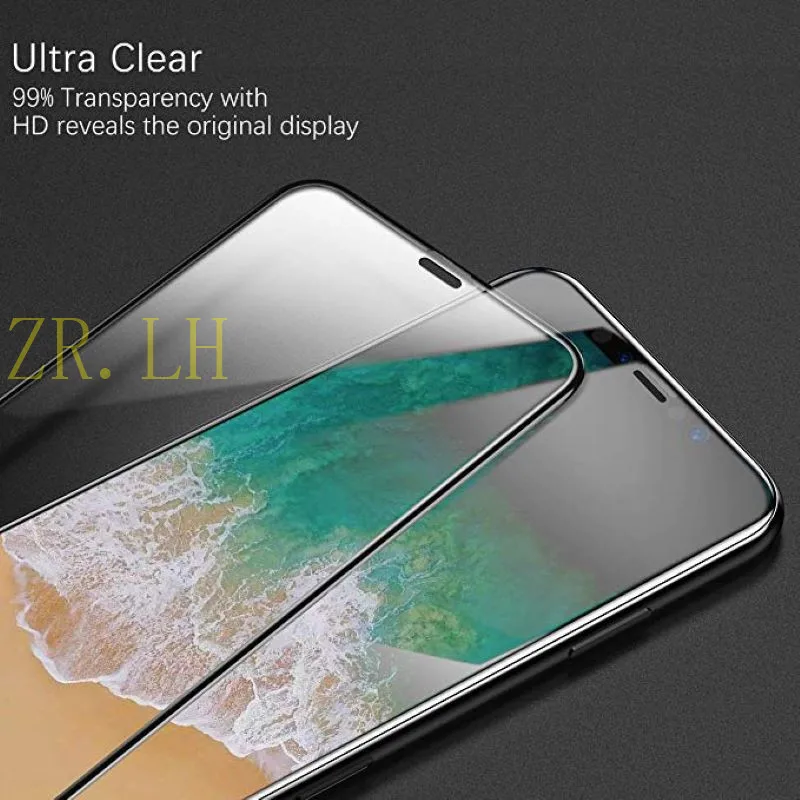 9D закаленное стекло для iPhone X XR XS Max защита экрана полное покрытие 8 7 6 6s Plus защитное