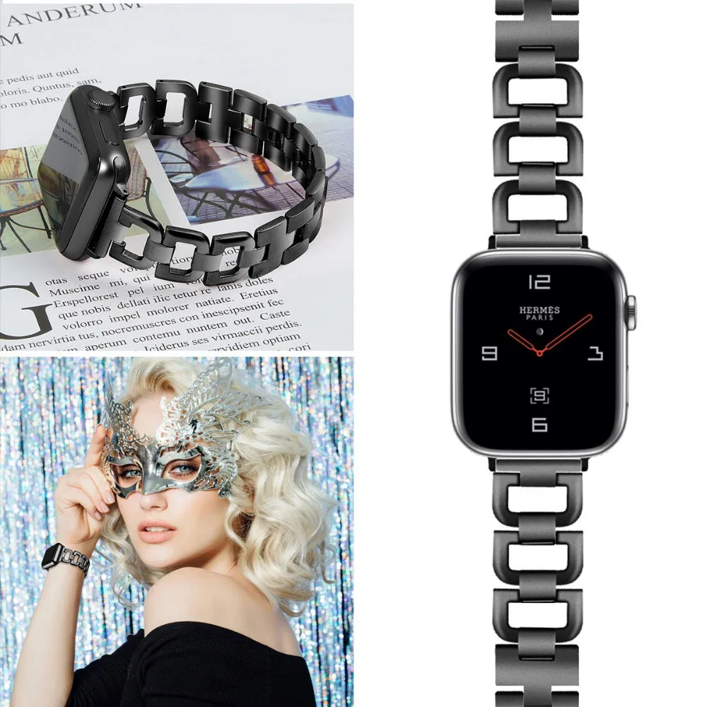 Обновленный ремешок для Apple Watch 38 и 40 мм 42 и 40 мм металлический сменный Браслет спортивный ремешок для Nike+ серии 3 серии 2 серии 1