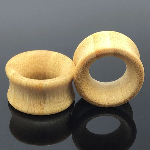 1 пара Для женщин полые бамбуковые ухо расширители туннели Вилки Измерительные