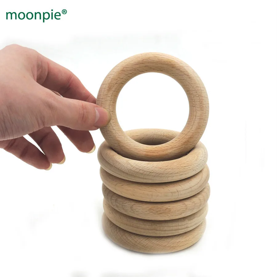 Кольцо прорезыватель из натурального бука 70 мм 2 75 дюйма 10 шт.|teething ring|ring teetherwooden ring