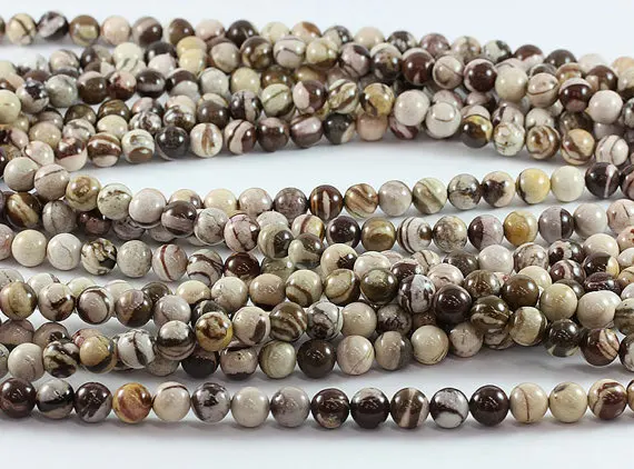 Бусины из 100% натуральной яшмы зебры австралийские каменные бусины Zerbra 4 мм 6 8 10 12