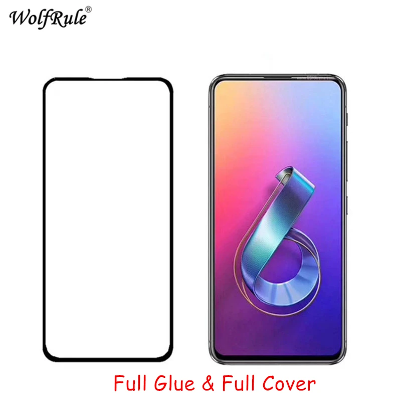 2 шт. защита для ЖК экрана Asus Zenfone 6 ZS630KL полное клеевое стекло 6Z покрытие