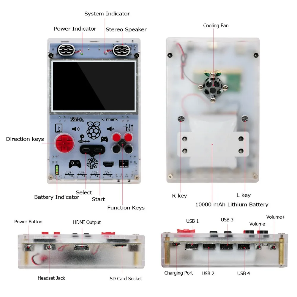 Новинка 5 дюймов ЖК дисплей Дисплей Raspberry Pi RetroPie игровой консоли видео игры