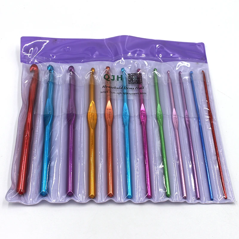 12PCS Hand Crochet Knitting Tools Weaving tools Sweater Needle Alumina sewing accessories hooks Latch needle | Дом и сад