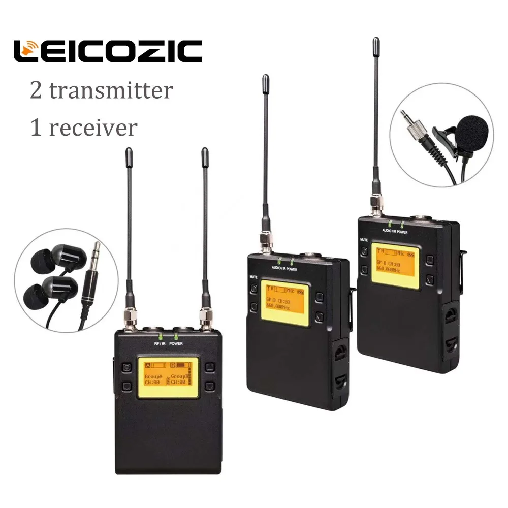 Leicozic E200/UWP-D11 система интервью и записи для Samll Vedio камеры, ENG, EFP, микро фильм 2-Ch гид портативный рюкзак