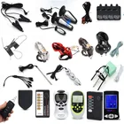 Электрический шок, клетка для пениса, Анальная пробка, кольца, вибратор, зажимы для сосков, клитора, пенис, электростимуляция, медицинские тематические секс-игрушки