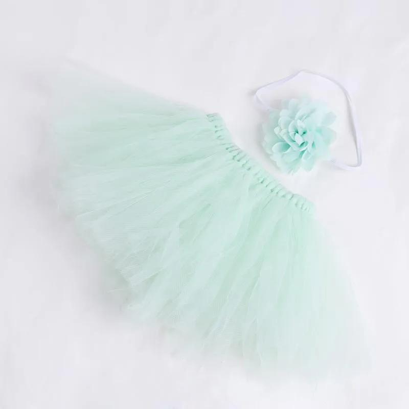 Light Green Фатиновая юбка-пачка для новорожденных реквизит для фотосессии новорожденных детская юбка-пачка с бантом подарок для детей от 0 до 6 месяцев, реквизит для фотосессии, детская юбка - Цвет: Light Green