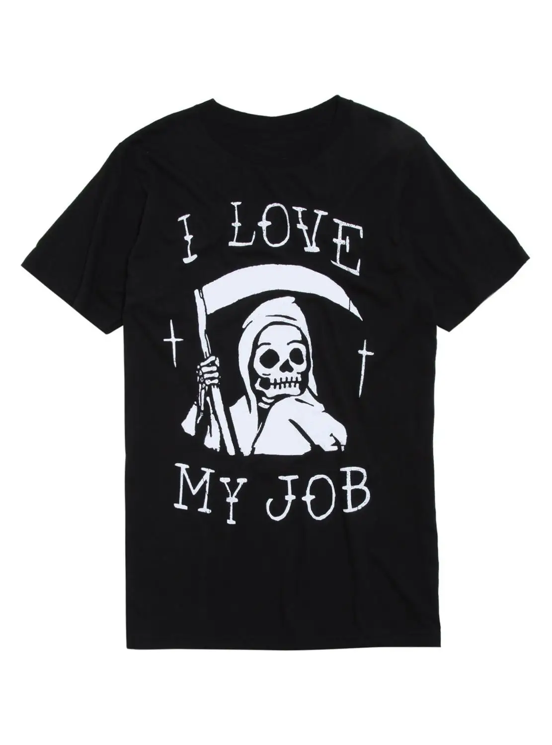 Футболка с надписью «i love my job», унисекс, графическая, эстетическая, гранж, camisetas, винтажная, tumblr, хлопок, ужас, Хэллоуин, Женский Топ, футболка