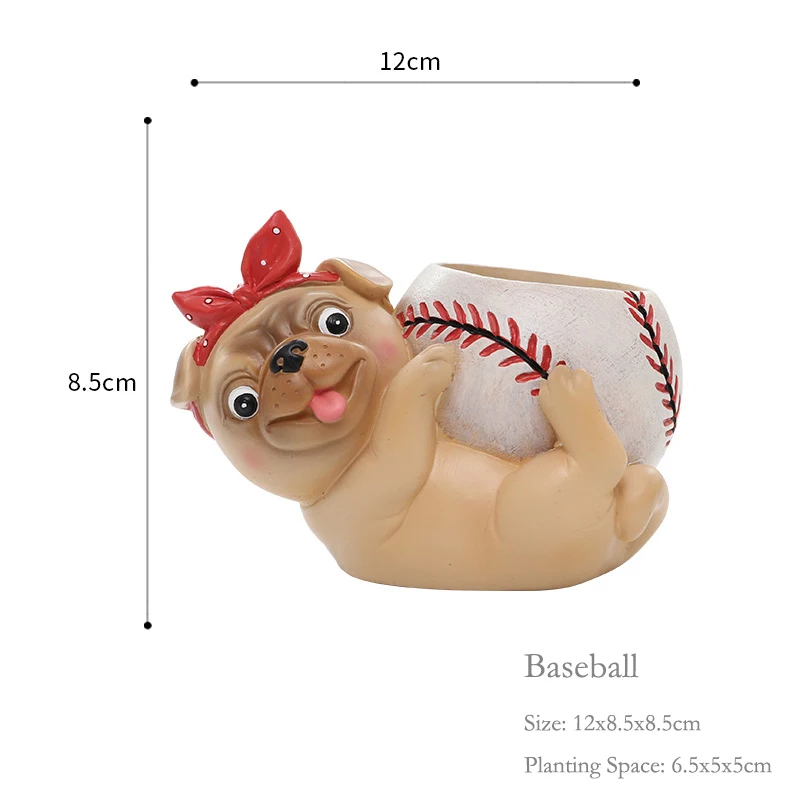 Baseball Животные мяч игры цветочные горшки для мини суккулентов растений плантатор мини бонсай карандаши держатели контейнеры Домашний Настольный Декор подарки - Цвет: Baseball