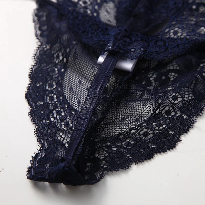 SheeYon Women's Sexy underwear high-end lace Siamese Lingerie Lace Pajamas Royal Blue Red 2 colors Large Size M L XL ZSY-73 |
