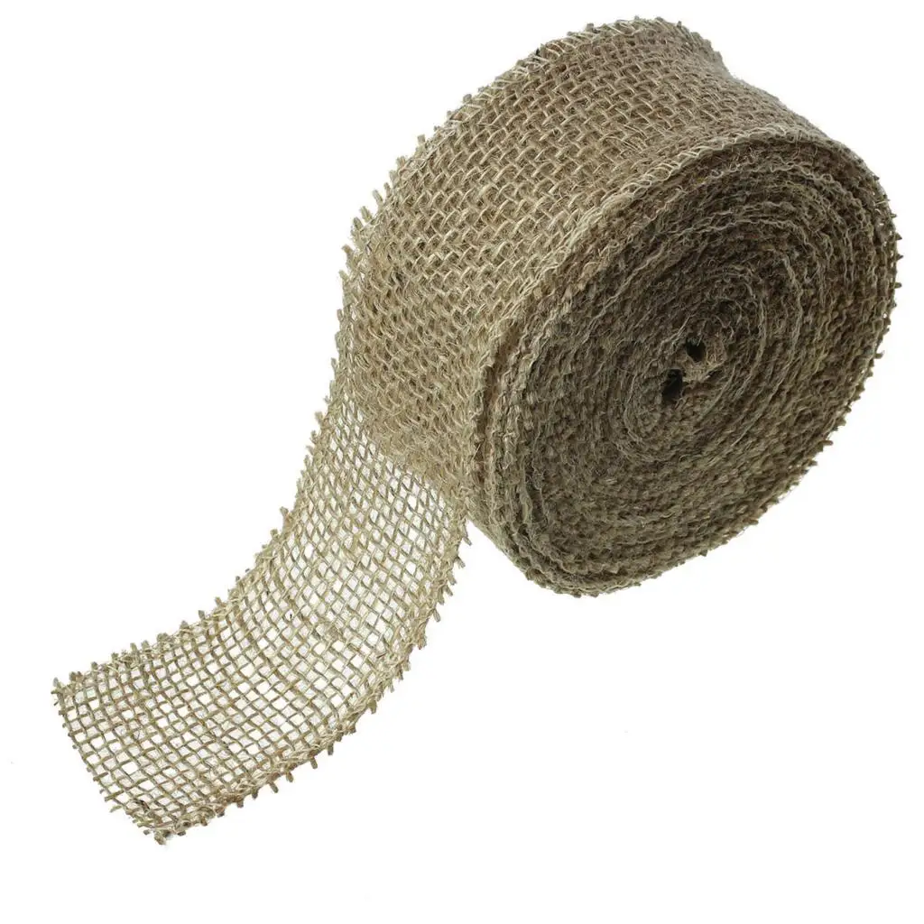 Натуральная джутовая Мешковина Hessian лента деревенский Свадебный декор свадебный