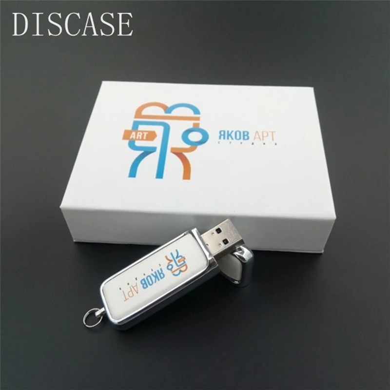 Флеш накопитель Usb 2 0 с логотипом на заказ 10 шт./лот кожаный коробкой цветная
