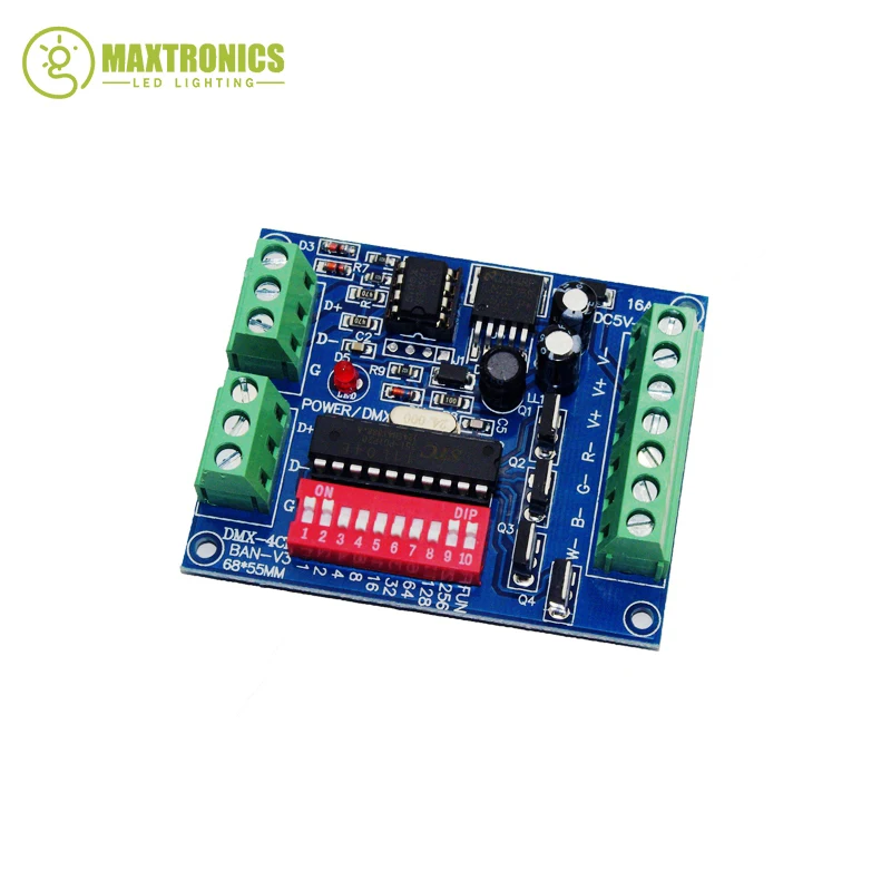 Светодиодный декодер Dmx 512 4 канальный 1 шт. контроллер диммера бесплатная