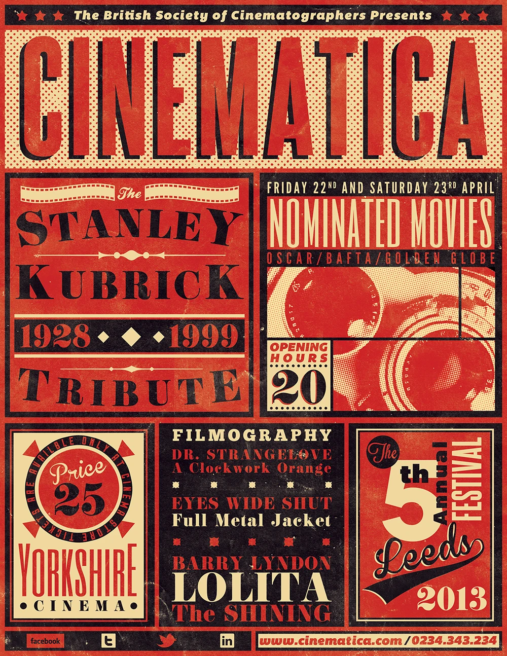 Постер поп арт Cinematica Стэнли Кубрик Ретро винтажная декоративная крафт бумага DIY
