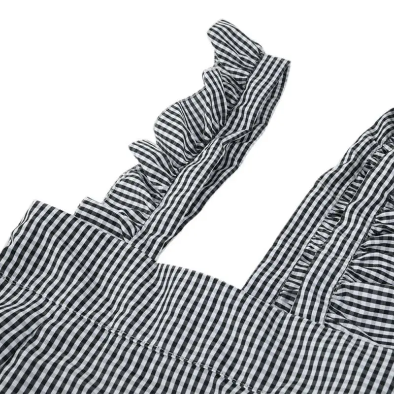 Женское короткое клетчатое платье повседневное мини-платье с открытой спиной