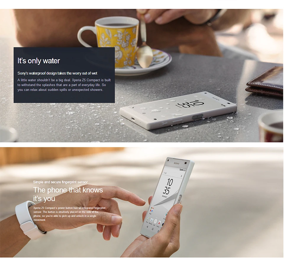sony Xperia Z5 Compact E5823 разблокированный ОЗУ 2 Гб ПЗУ 32 ГБ Android четырехъядерный и четырехъядерный 4," 23MP 1080P мобильный смартфон