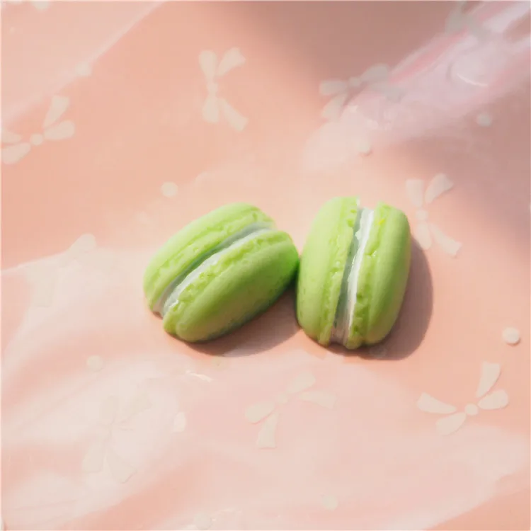 green Resin Flatback Simulation Macaroon Cabochon For DIY Craft Accessories Mobile Phone Cover Decoration Key buckle Accessories - Цвет: green