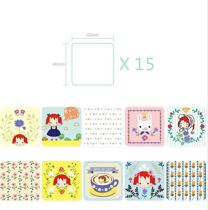 38 листов/Набор Kawaii мультфильм Мини бумажная наклейка s украшения DIY Скрапбукинг стикер канцелярские принадлежности