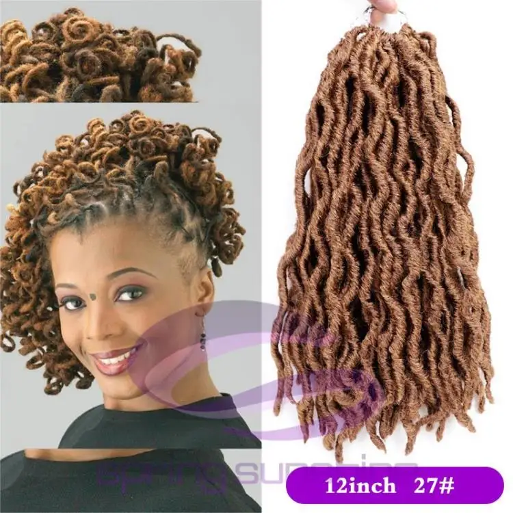 Элегантный MUSES Goddess Nu Locs, мягкие вязанные крючком волосы, косички, 12, 18 дюймов, faux Locs CURLY, синтетические волосы, предварительно петля, вязанные крючком косички