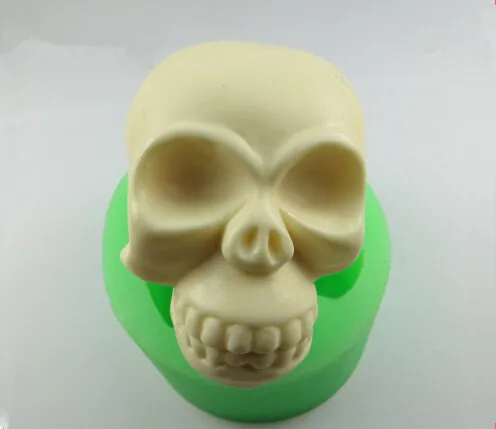 

skull modelling silicon soap mold fondant Cake decoration mold skull Handmade soap mold No.S8006