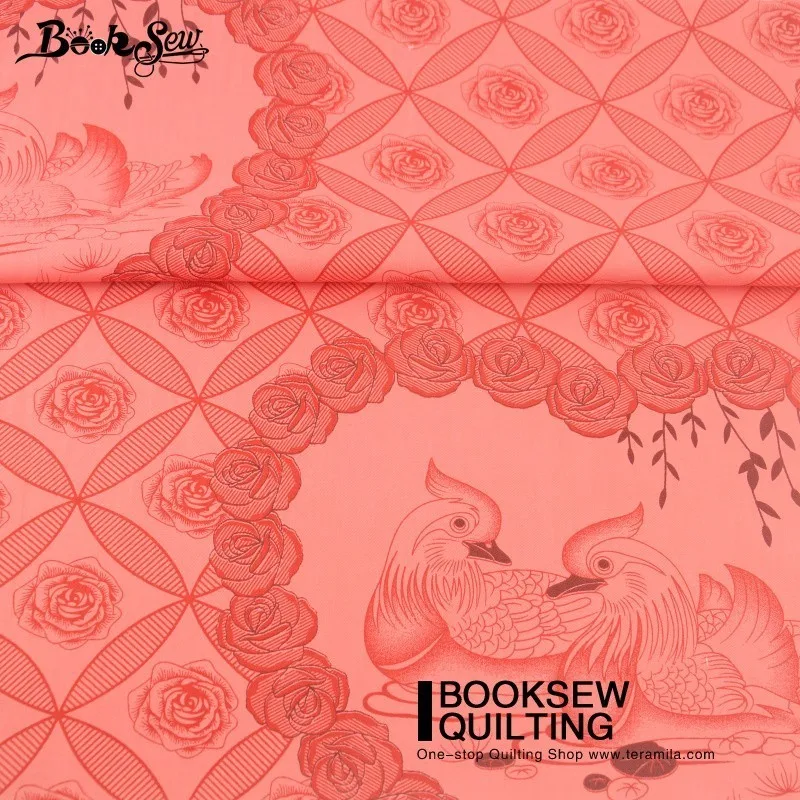 Занавески для книжного шитья домашний текстиль Мандарин утки красный 100% хлопок