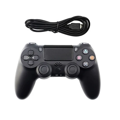 Black Wired Blustoth беспроводной/проводной контроллер Джойстик для PS4 контроллер подходит для playstation 4 консоль для playstation 4 геймпад для PS3 - Цвет: Black Wired