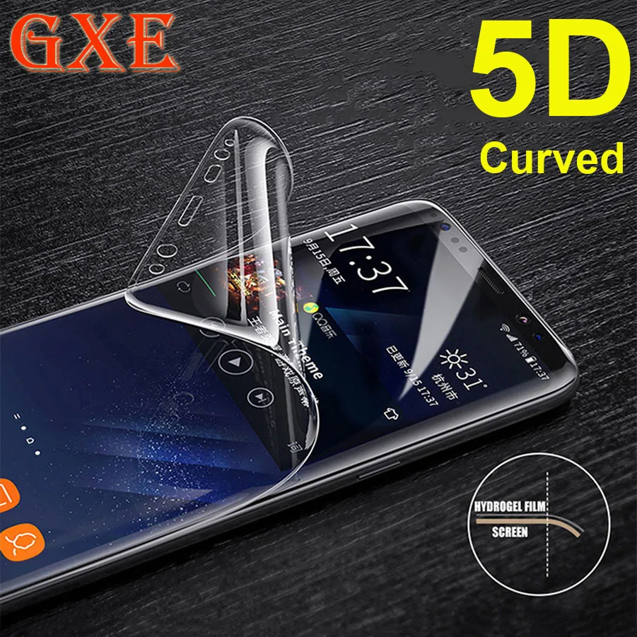 Защитная пленка 5D для экрана Samsung Galaxy S9 + S8 Plus мягкая полного клея Note 9 8 S7 Edge S6 3D