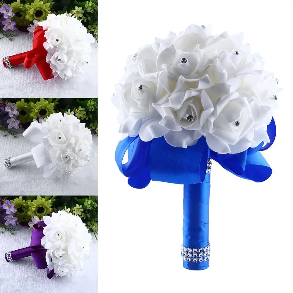 Свадебные букеты цветной букет для Искусственные цветы невесты