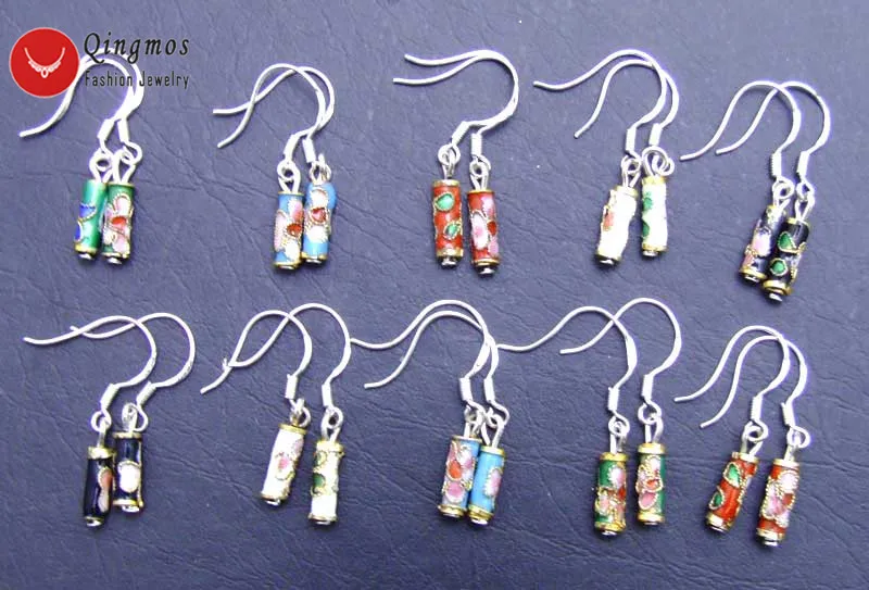 Женские Разноцветные серьги кольца Qingmos оптом 10 пар w108|Серьги-подвески| |