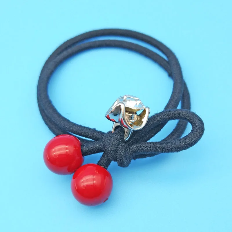 

Lot 50Pcs Red Ball With Doulbe Layer Elastic Tie Rope Headwear Hair Band Bows Accessories