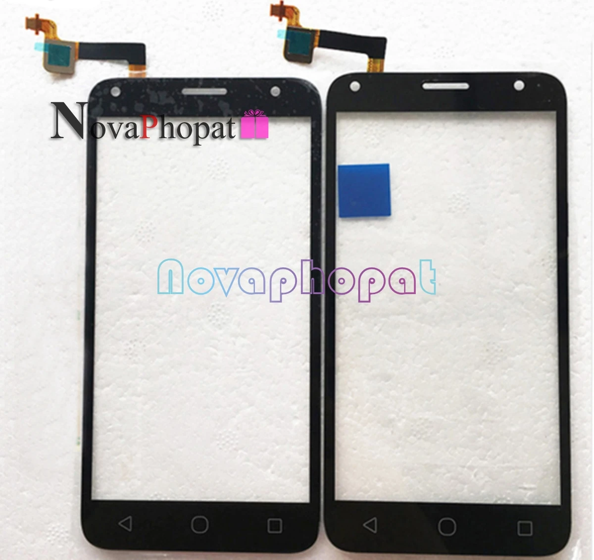 10 шт., черный/белый сенсорный экран Novaphopat для Alcatel One Touch 5010 5010D OT5010, замена панели дигитайзера сенсорного экрана;