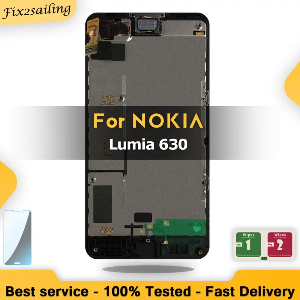 4.5&quot LCD For Nokia Lumia 630 635 Display Touch Screen Digitizer Assembly Replacement Parts With Frame | Мобильные телефоны и