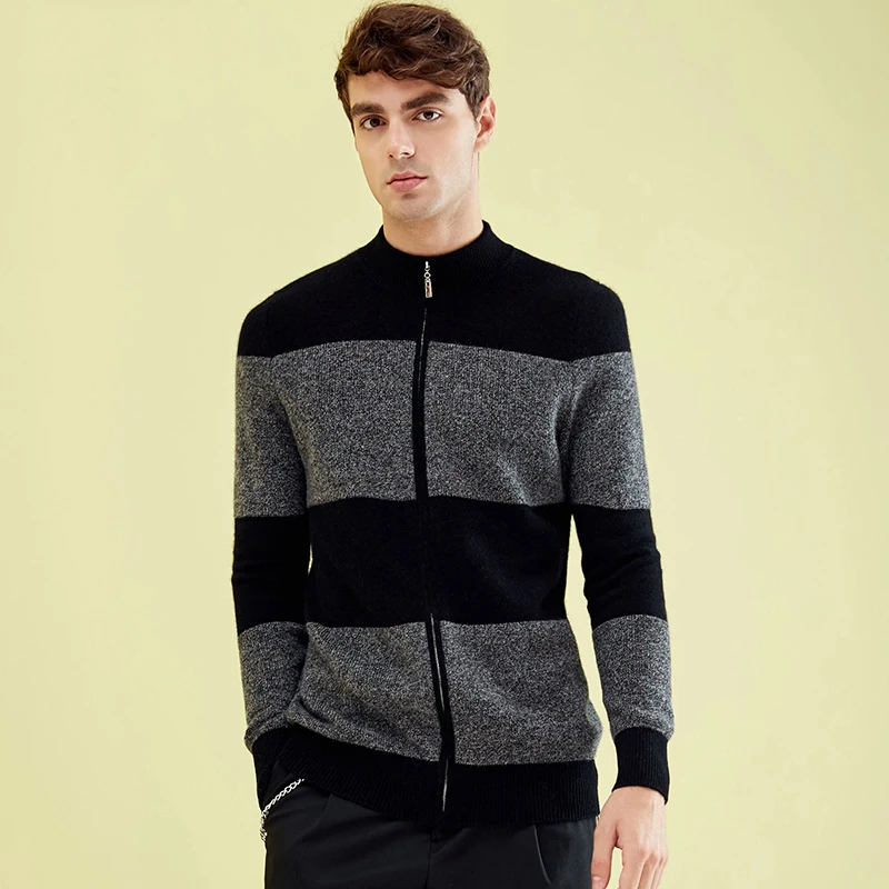 2018 New Autumn Winter Cardigan With Zipper Cashmere Sweater | Мужская одежда
