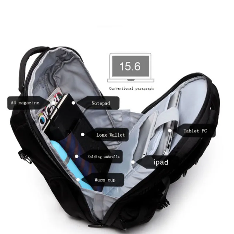 Рюкзак OZUKO мужской водонепроницаемый с защитой от кражи 15 6 дюйма|men backpack|backpack 15.6bags