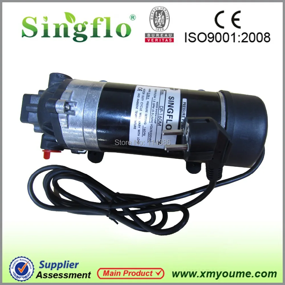 Singflo DP-160M 220 В переменного тока 5.5LPM 160Psi 0.55A высокого давления мойки туфли на
