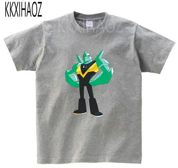 gray childreT-shirt Детские летние топы, костюмы Ben 10, футболка для маленьких мальчиков, футболки с короткими рукавами для девочек, топы, спортивная одежда, Детская футболка с рисунком, MJ - Цвет: gray childreT-shirt