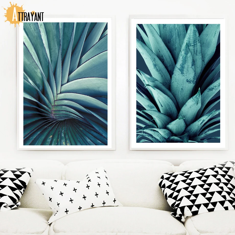 Тропическое плотное растение Agave ананас настенная живопись на холсте