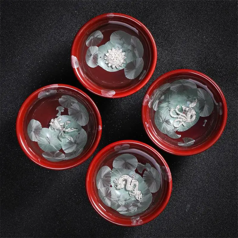 

Chinese Tea Cup Porcelain Handmade Fish Pattern Teacup Set Teapot Drinkware Ceramic Luxury China Kung Fu Tea Set Ceramic Cup