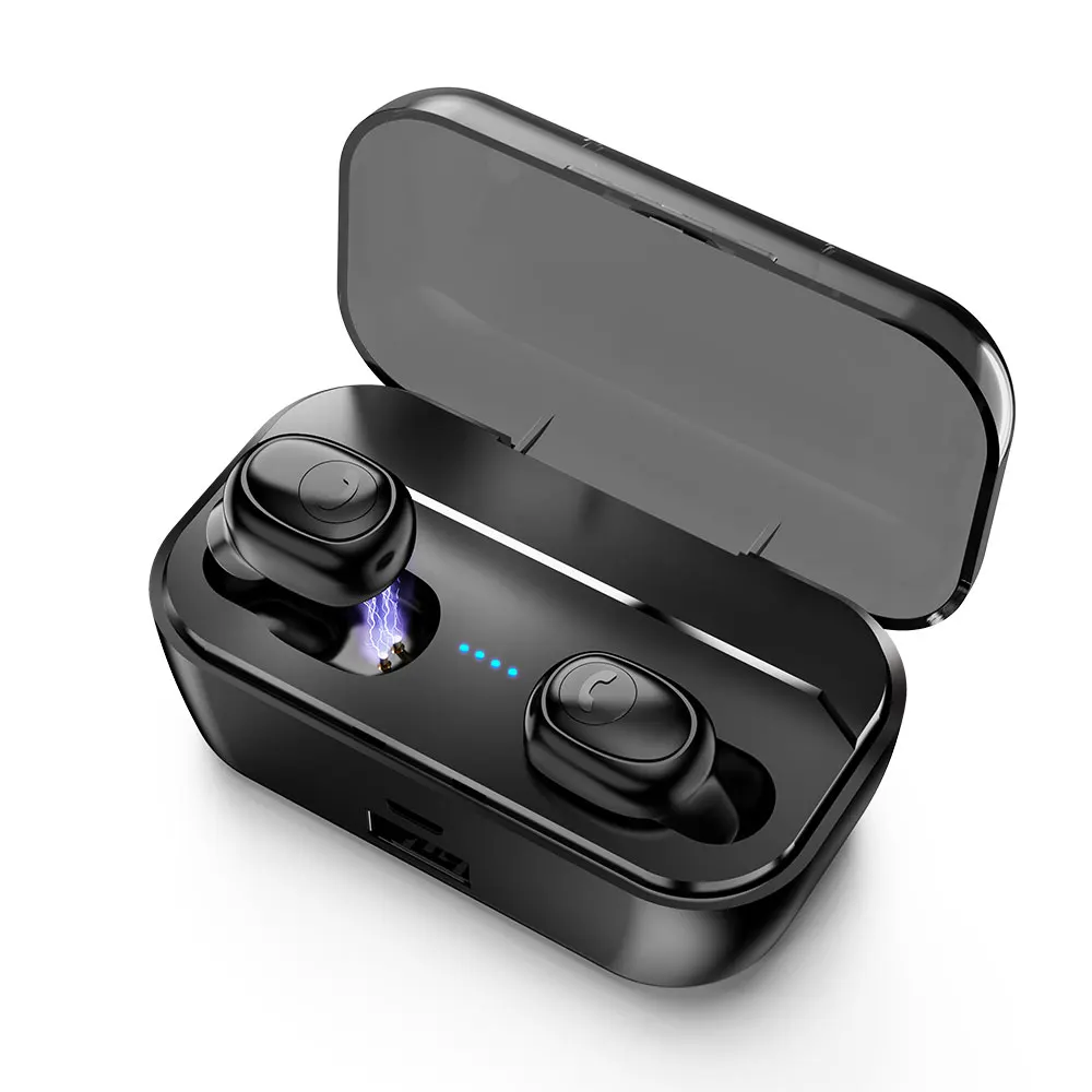 Цвет: желтый Беспроводные стерео наушники, Bluetooth наушники, 5,0 дюйма, наушники-вкладыши, HIFI звук, 3500 мАч, зарядное устройство, зарядная коробка для IOS Android - Цвет: Цвет: желтый