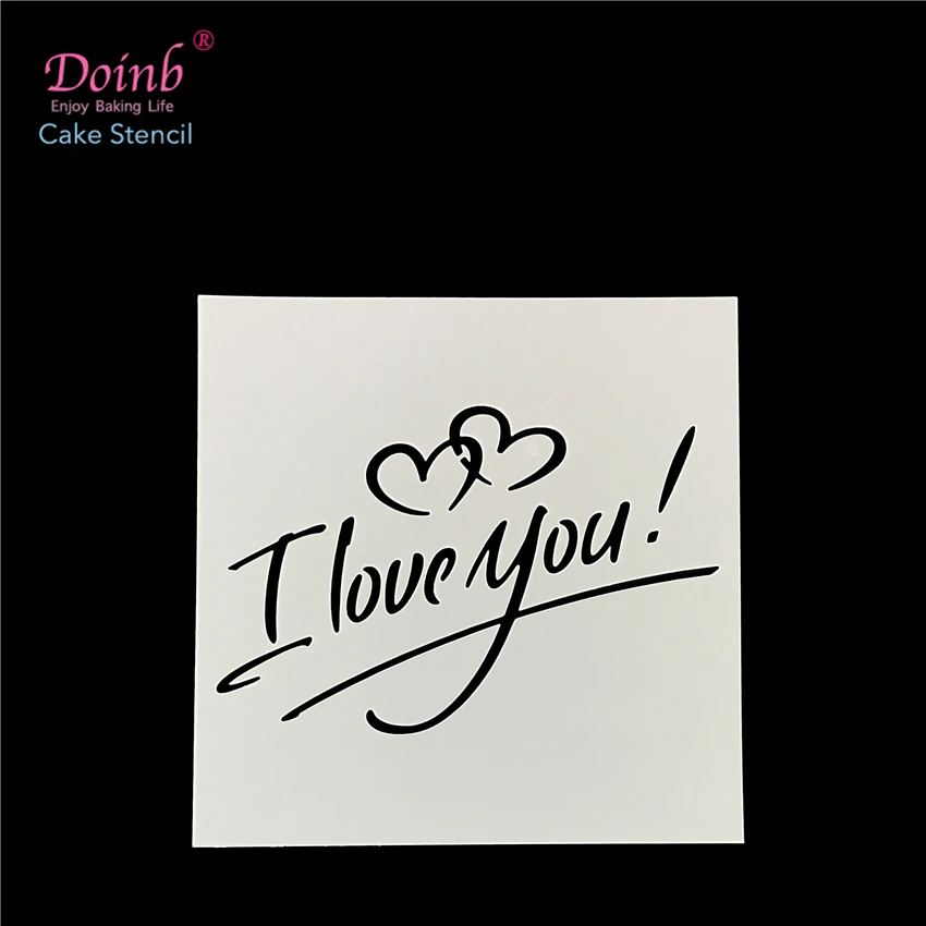 Спрей для выпечки Пластиковая форма с надписью I Love You кексов помадки FQ4091 | Дом и