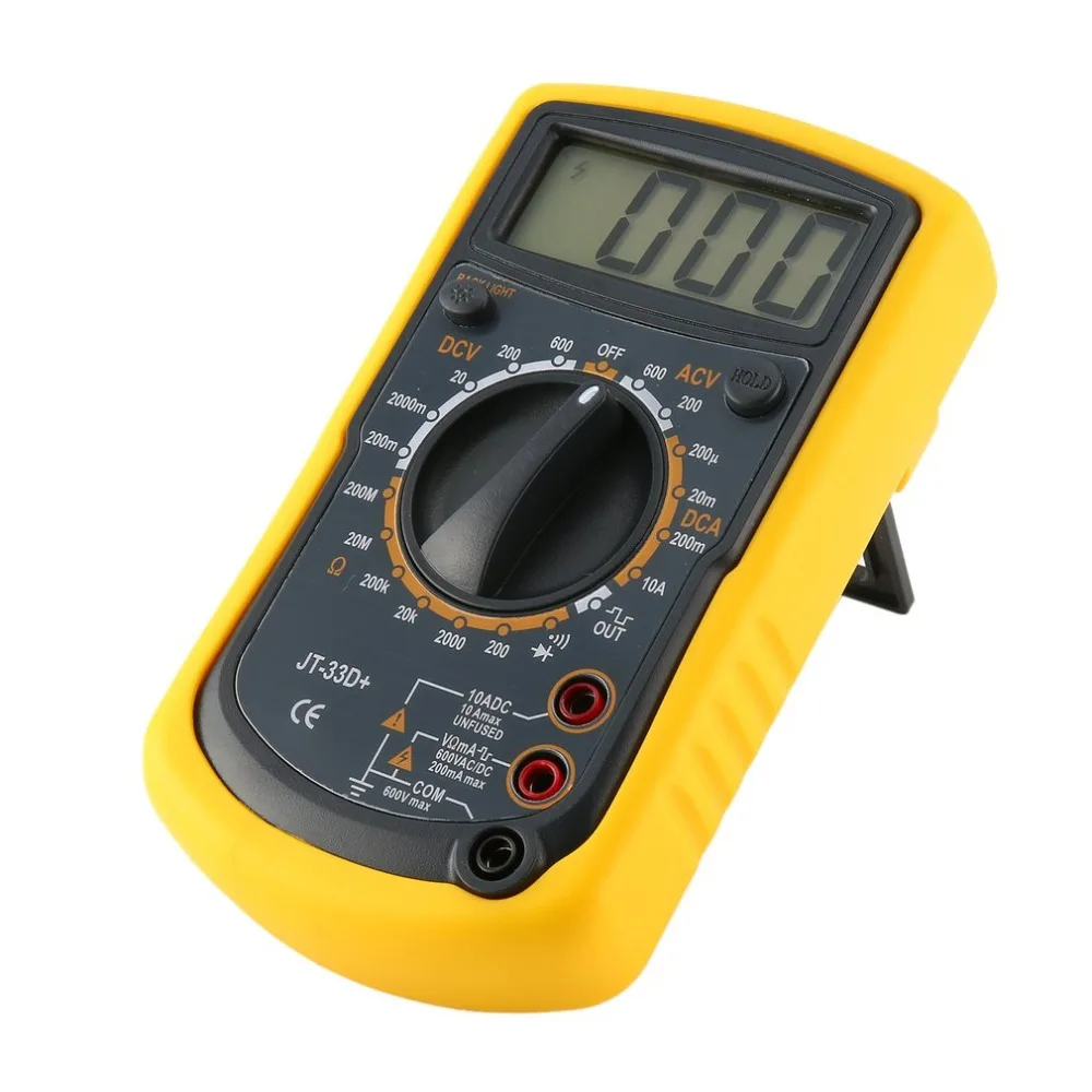 JTW JT-33D Portable Backlight LCD Digital Multimeter AC/DC Voltmeter Ammeter Diode Resistence Continuity Tester Data hold | Инструменты