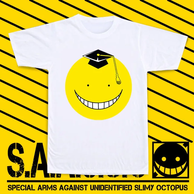 Футболка Ansatsu Kyoushitsu Новая классная футболка в стиле аниме Korosensei snicker модные топы