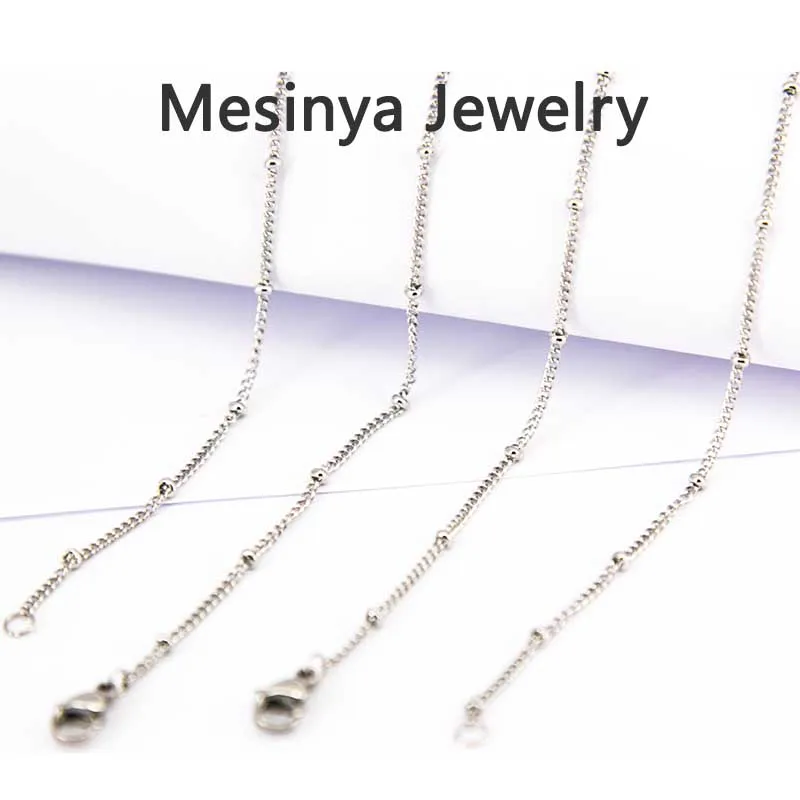 Цепочка со стальным шариком 25 шт. 20 дюймов 316L S. стеклянный медальон без медальона