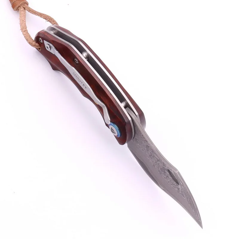 Damascus flipper folding pocket Knife practical gift outdoor camping hunting survive life-sav knife EDC tool fruit | Инструменты