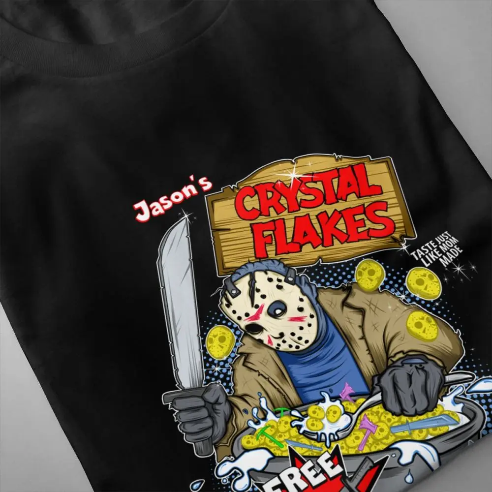 Мужская футболка Friday The 13th Jason с хрустальными хлопьями аниме короткий рукав